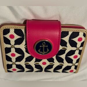 Spartina 449 Pink navy Patterned Wallet NEW